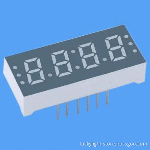 0.3-inch 4-digit 7 Segment LED Display, Green Emitting Colors